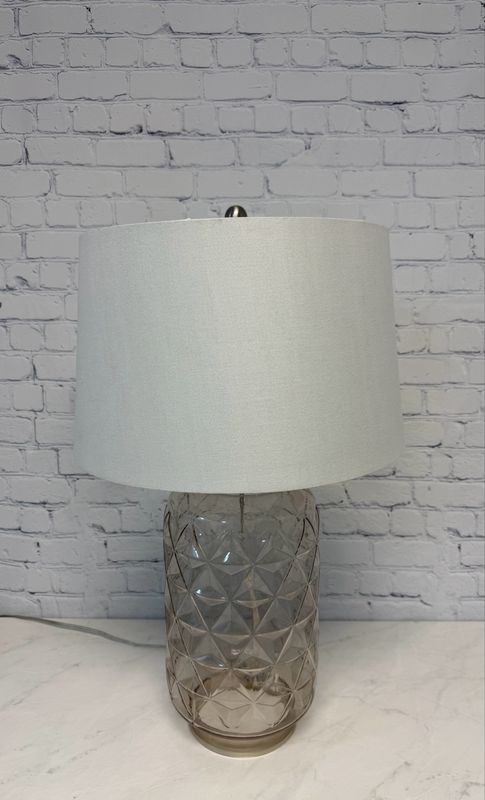 Large Beige Glass Lamp - Single