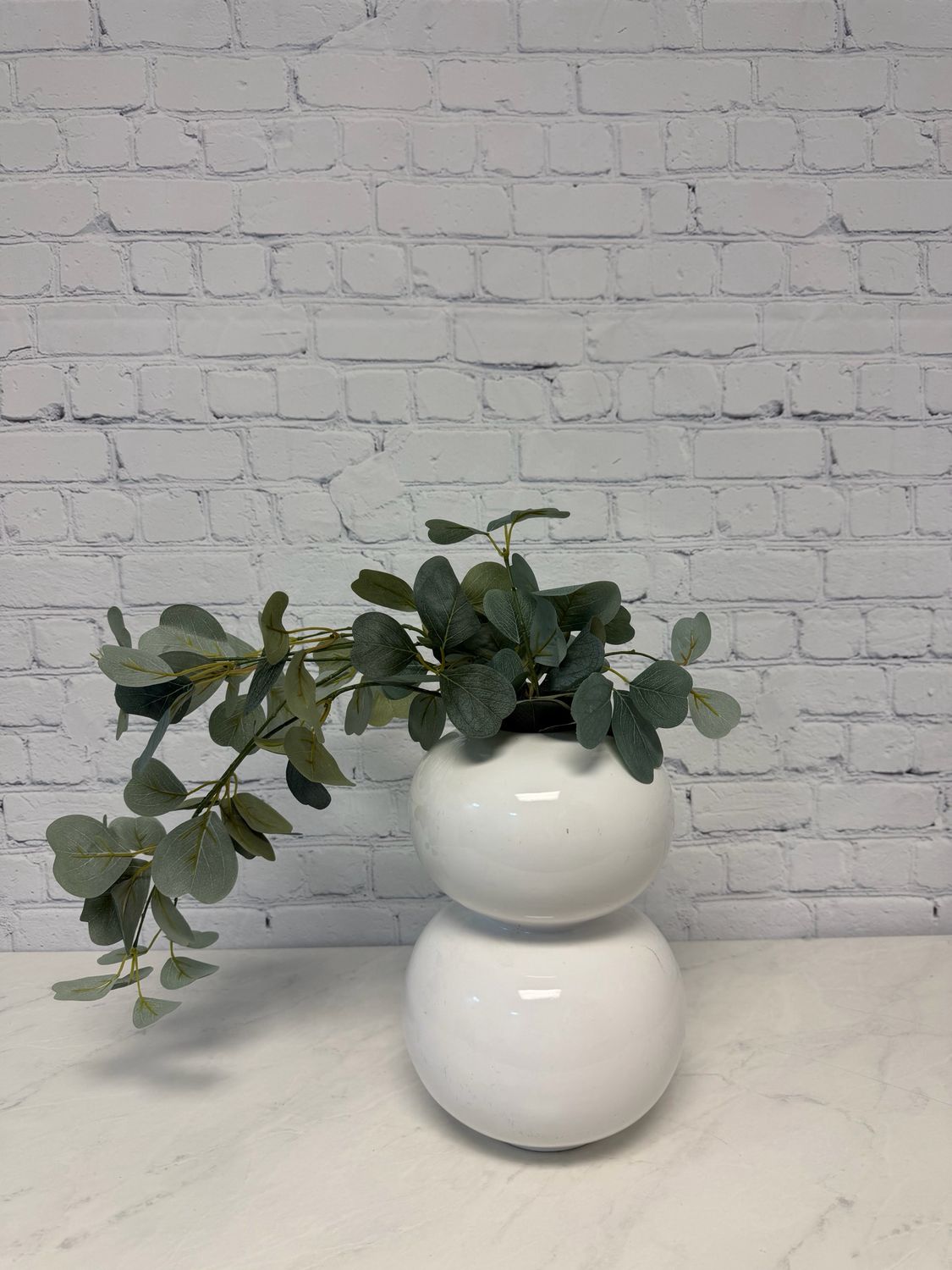 Large White Bubble Vase