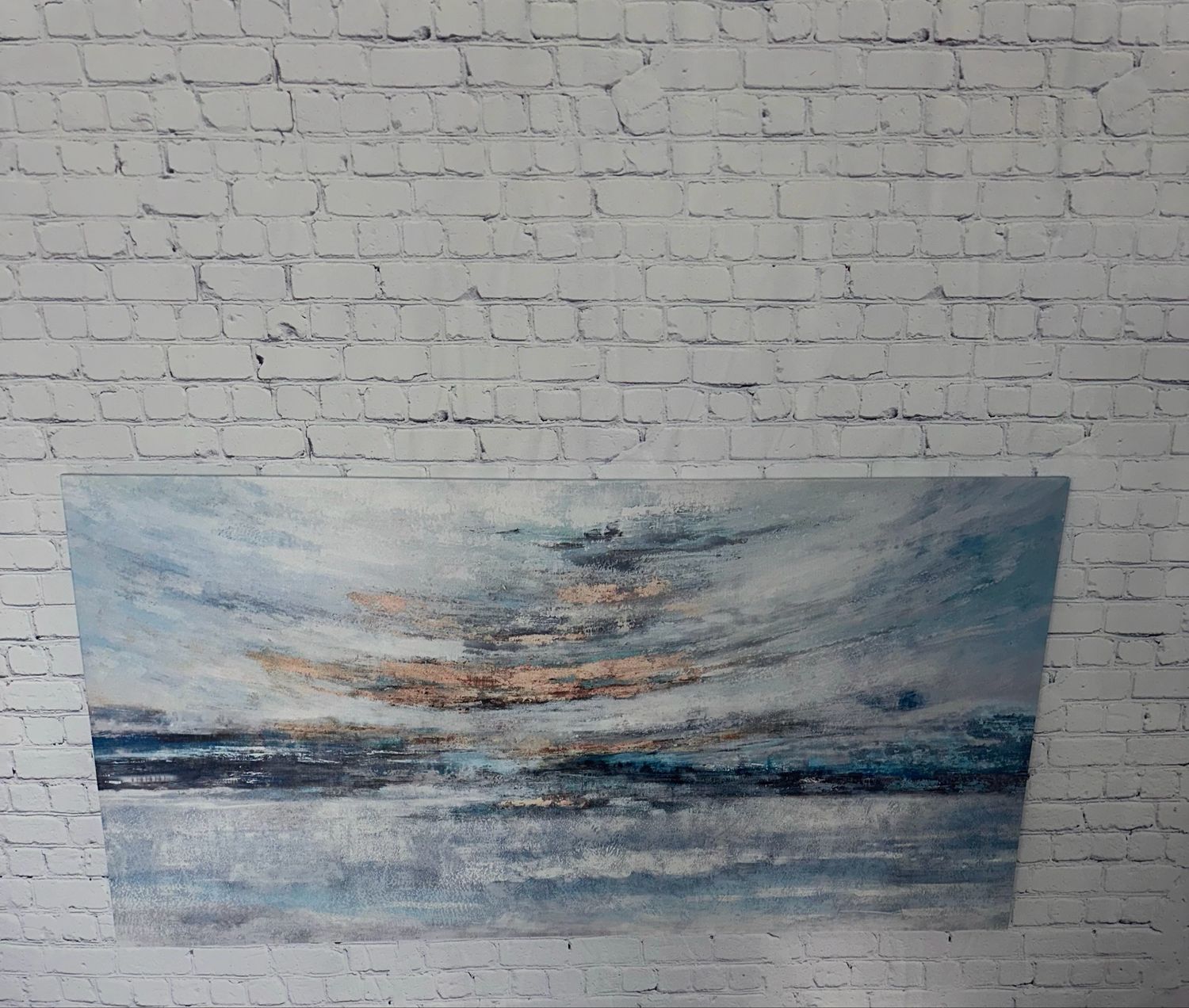 Abstract White/Blue Canvas