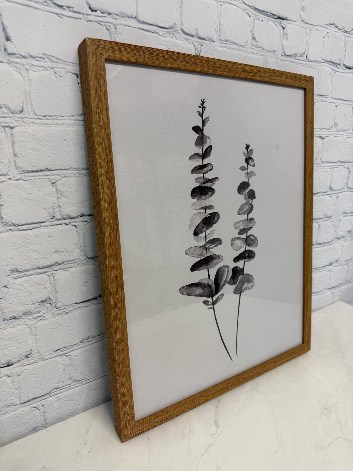 Black Plant Framed Print