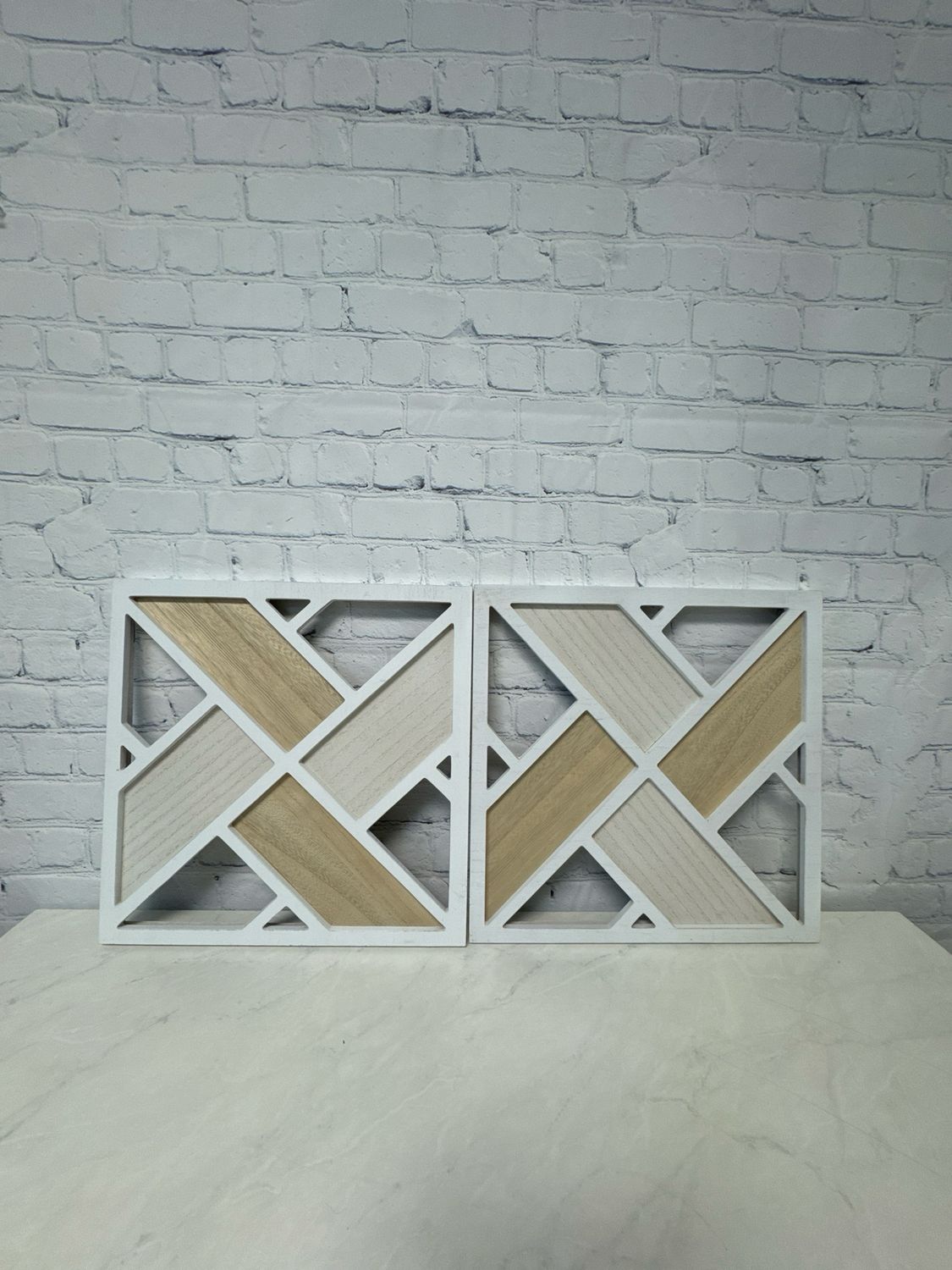 Neutral Fun Wood Prints - Set Of 2