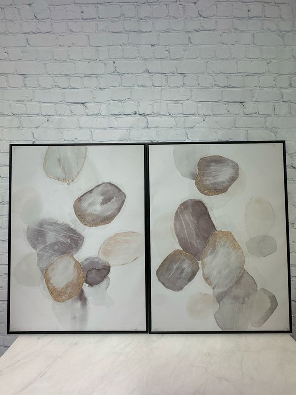 Soft Neutrals Framed Canvas - Set Of 2 Soft Neutrals Framed Canvas - Set Of 2