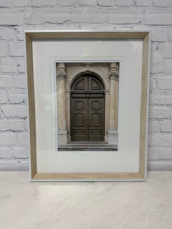 Taupe Doors Framed Print Taupe Doors Framed Print