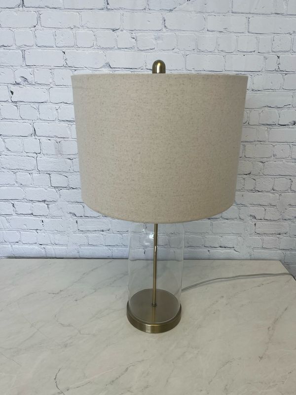 Glass & Gold Tall Lamp - SINGLE