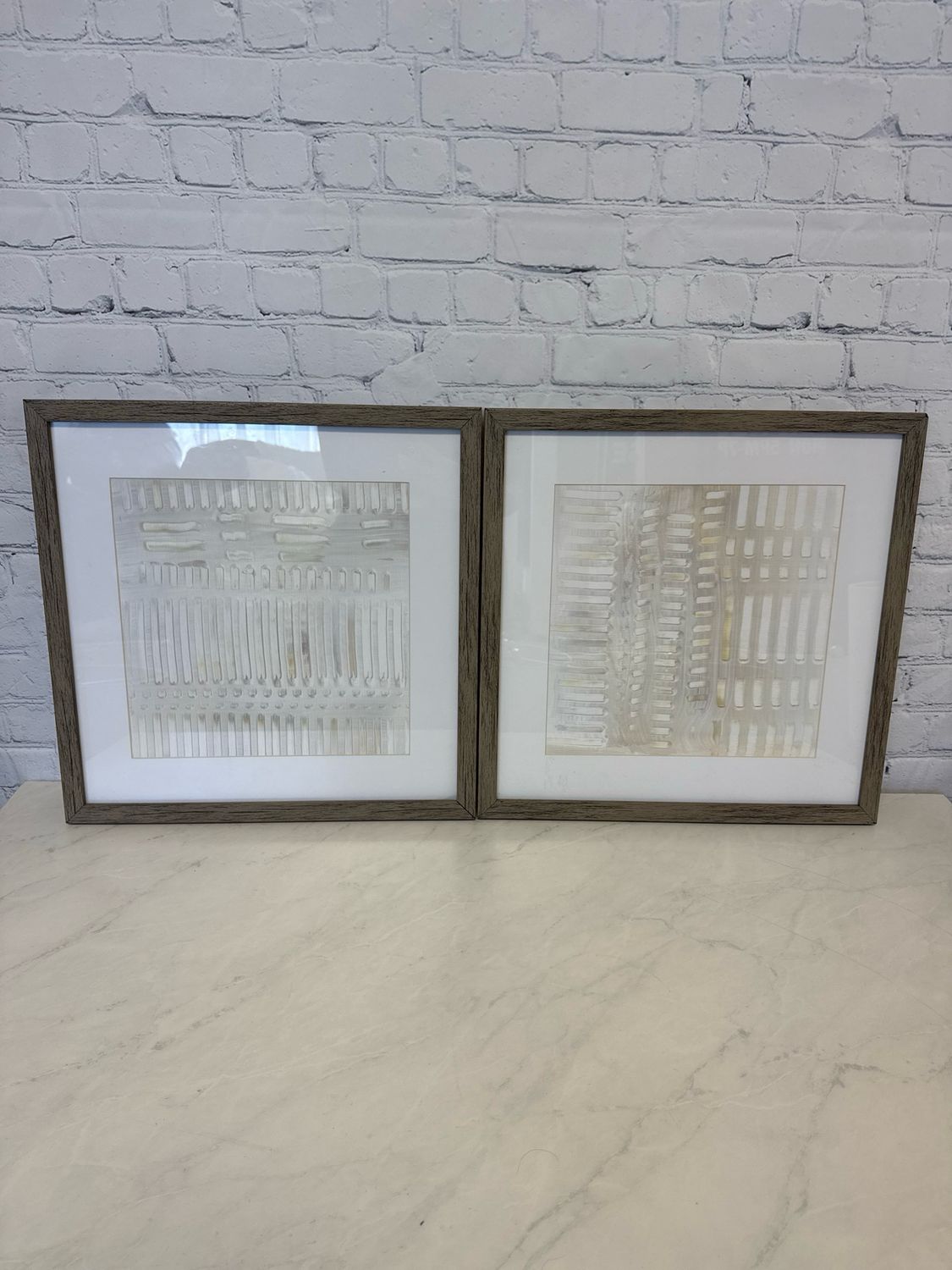 Soft Neutral Design Framed Print- Set Of 2
