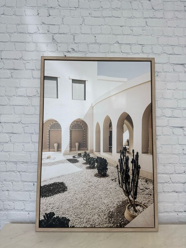 Sunny Archways Framed Canvas