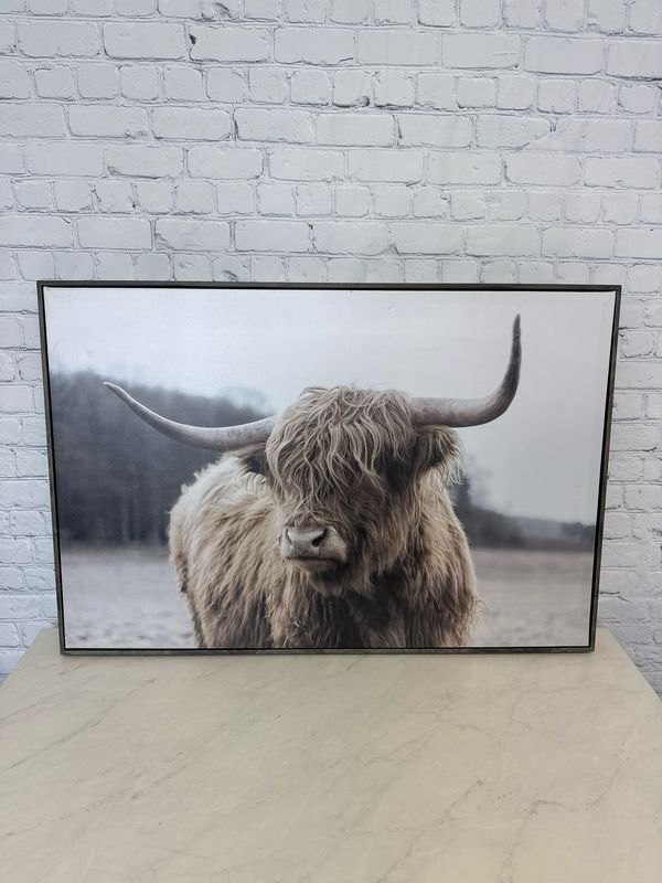 Framed Highland Cow Canvas