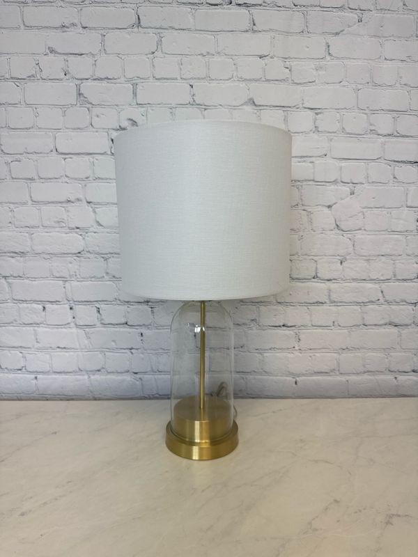 Matte Gold & Glass Lamp - Single