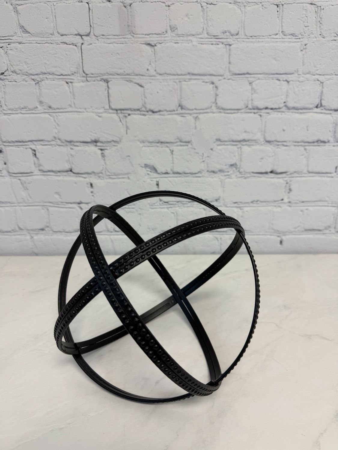 Black Textured Metal Sphere