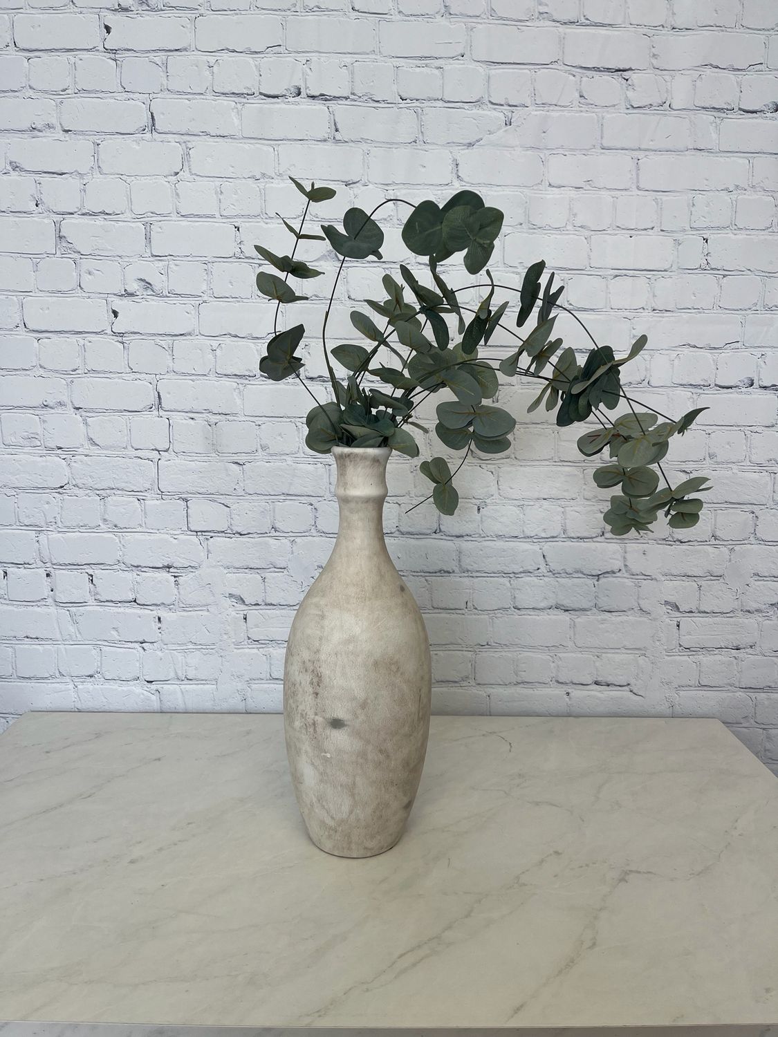 Large Earth Tone Stone Vase