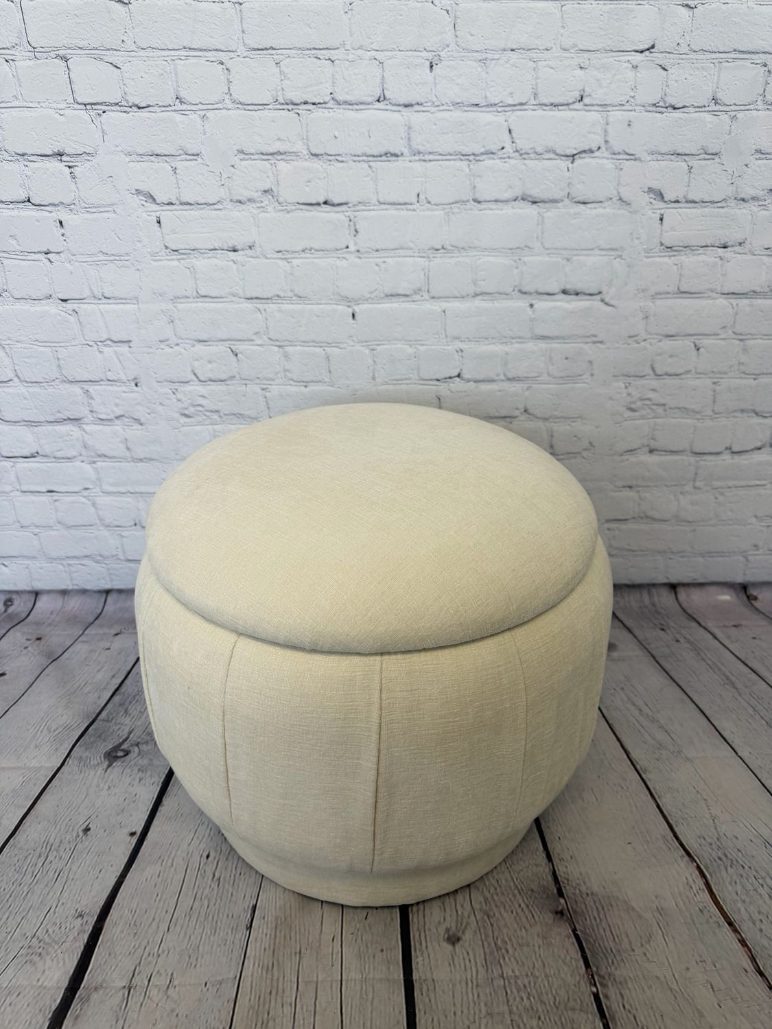 Off White Ottoman