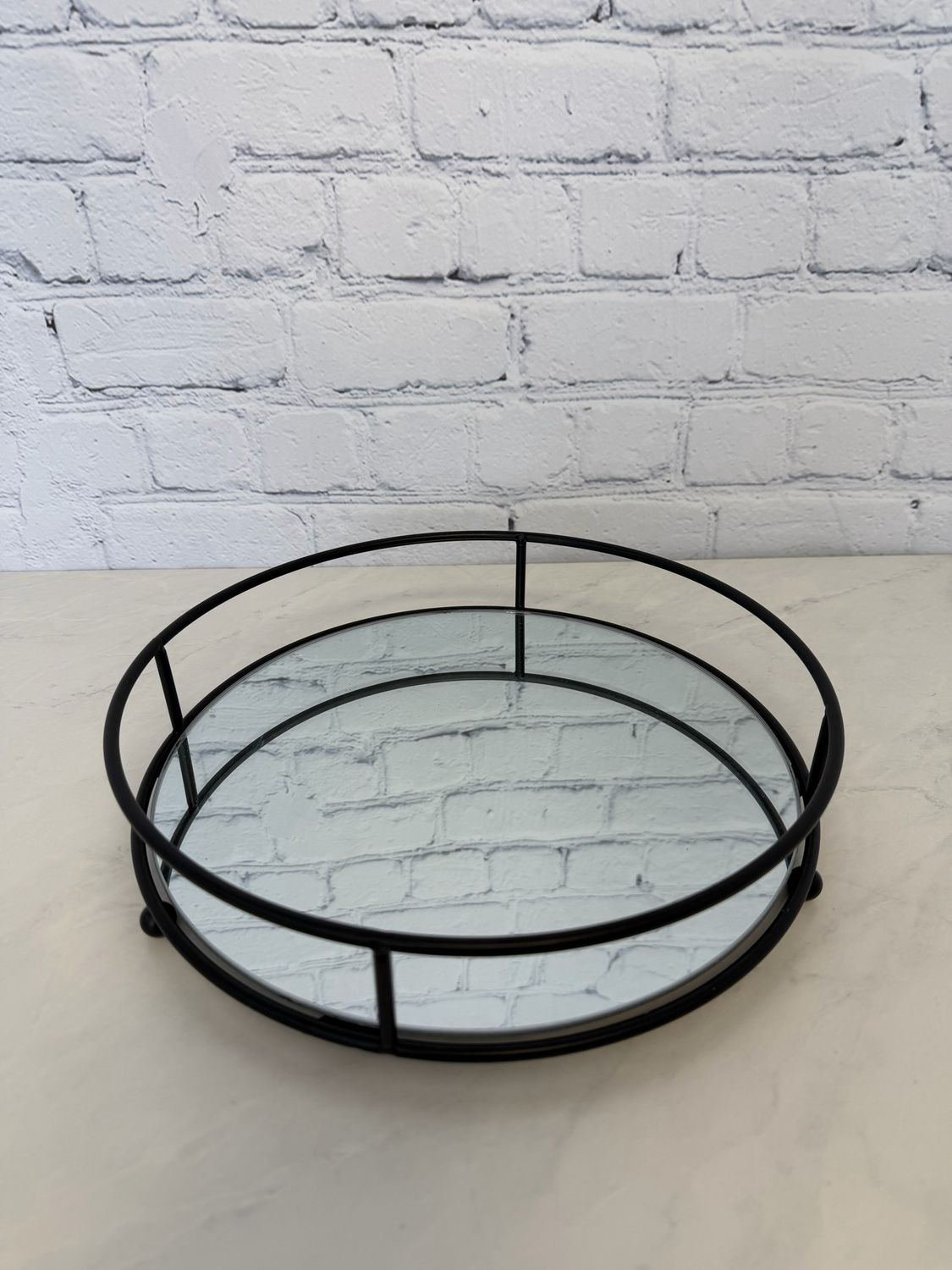 Small Black Mirrored Tray