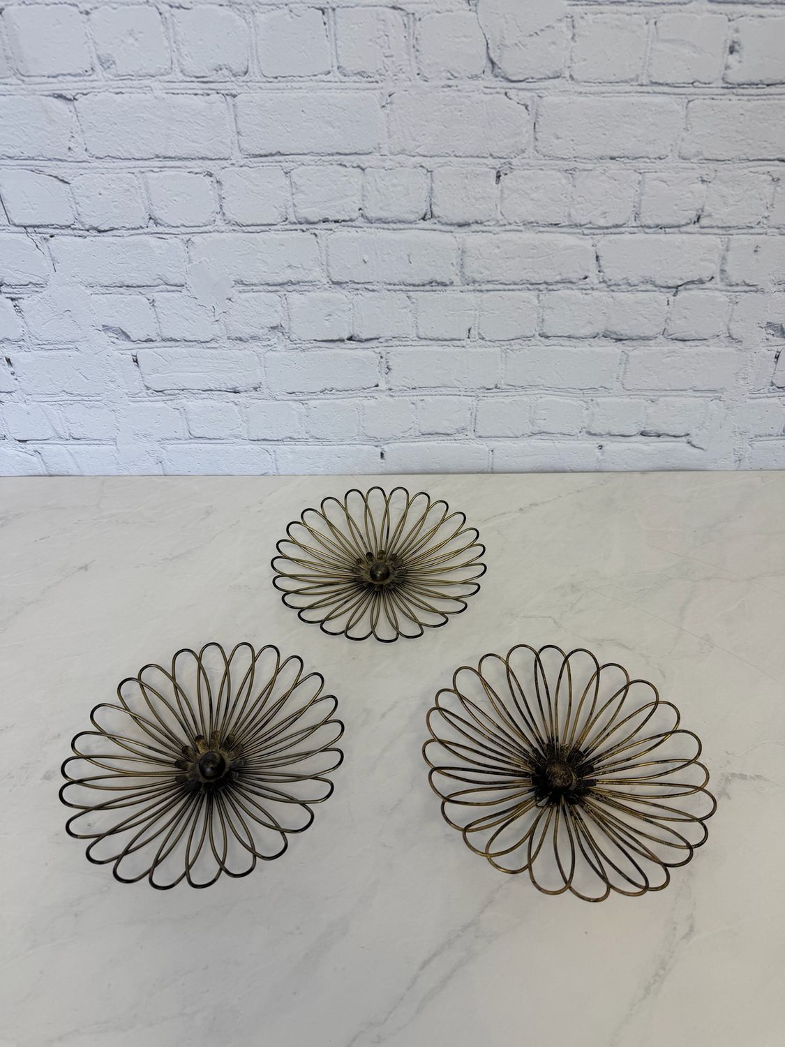 Gold Hanging Flower - Set Of 3