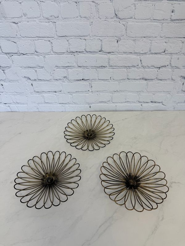 Gold Hanging Flower - Set Of 3