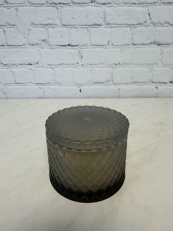 Small Grey Geometric Decorative Candle