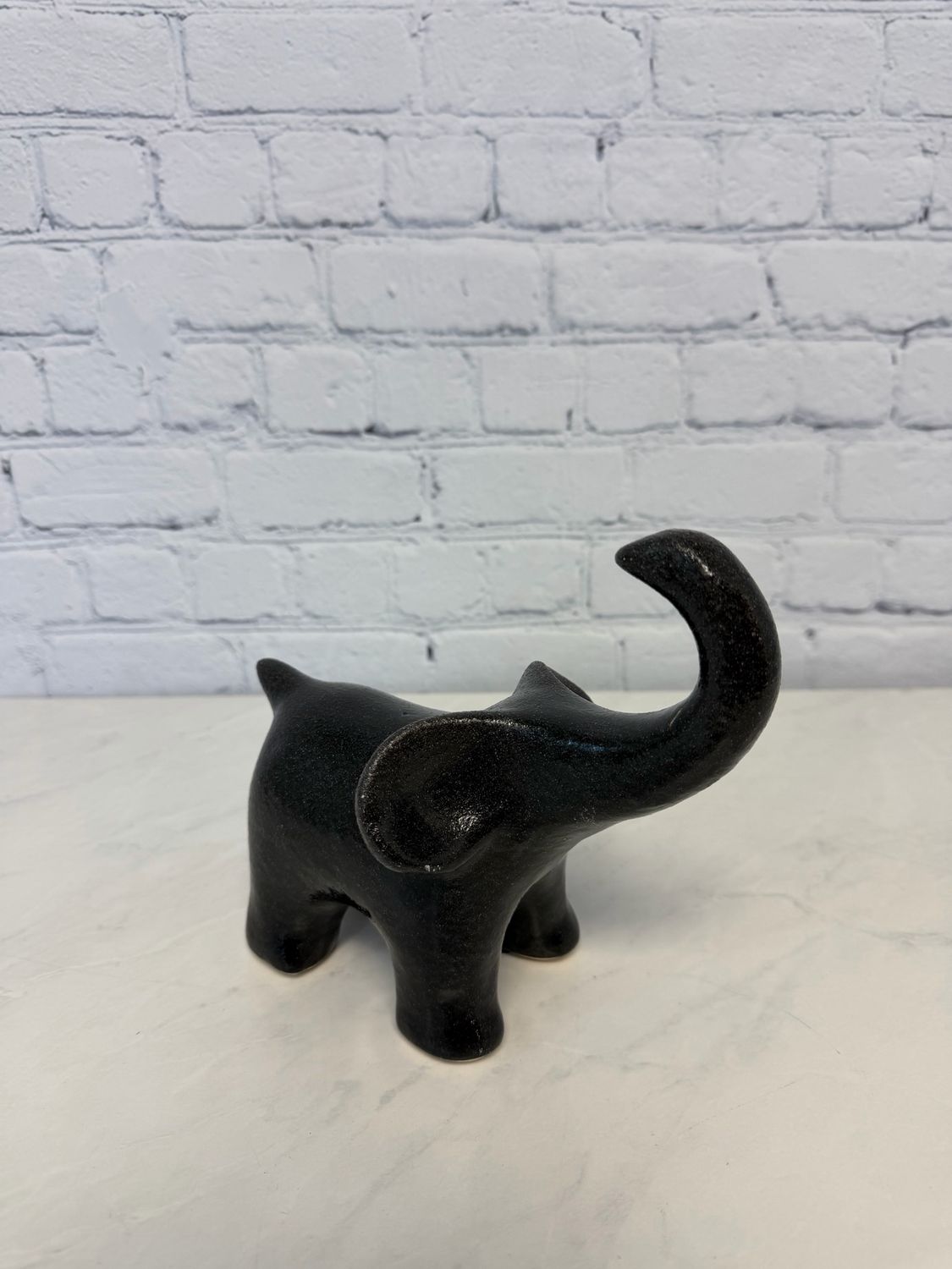 Small Black Elephant Statue