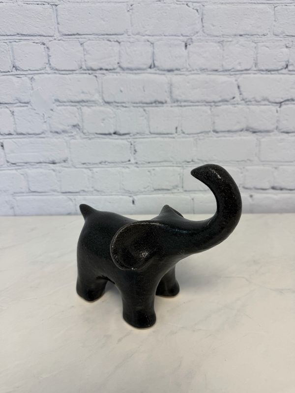 Small Black Elephant Statue