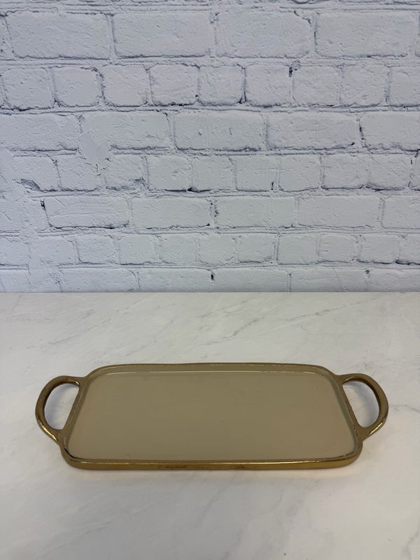 Shallow Gold & Beige Tray