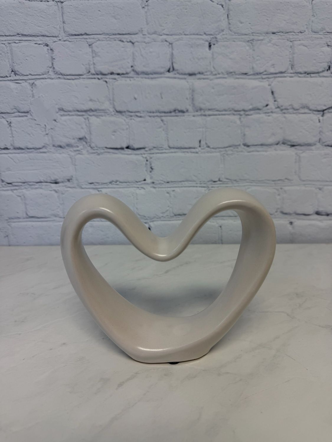 Off White Heart Decor