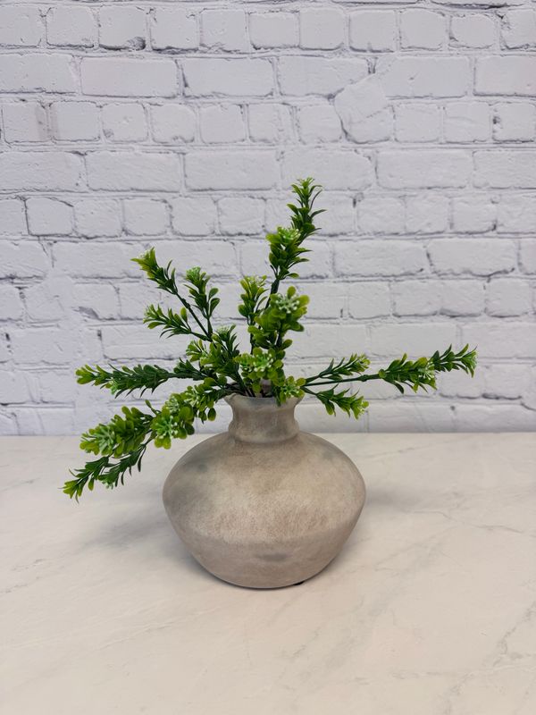 Small Earth Toned Vase W/ Greenery