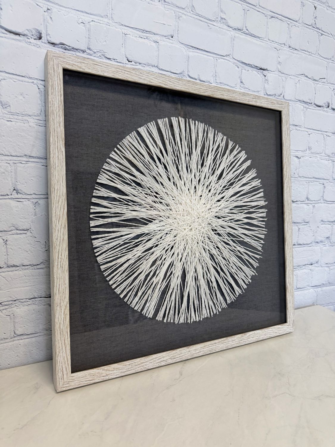 White Abstract Yarn Art