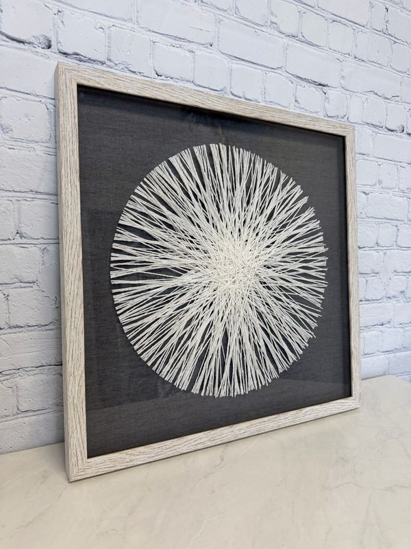 White Abstract Yarn Art