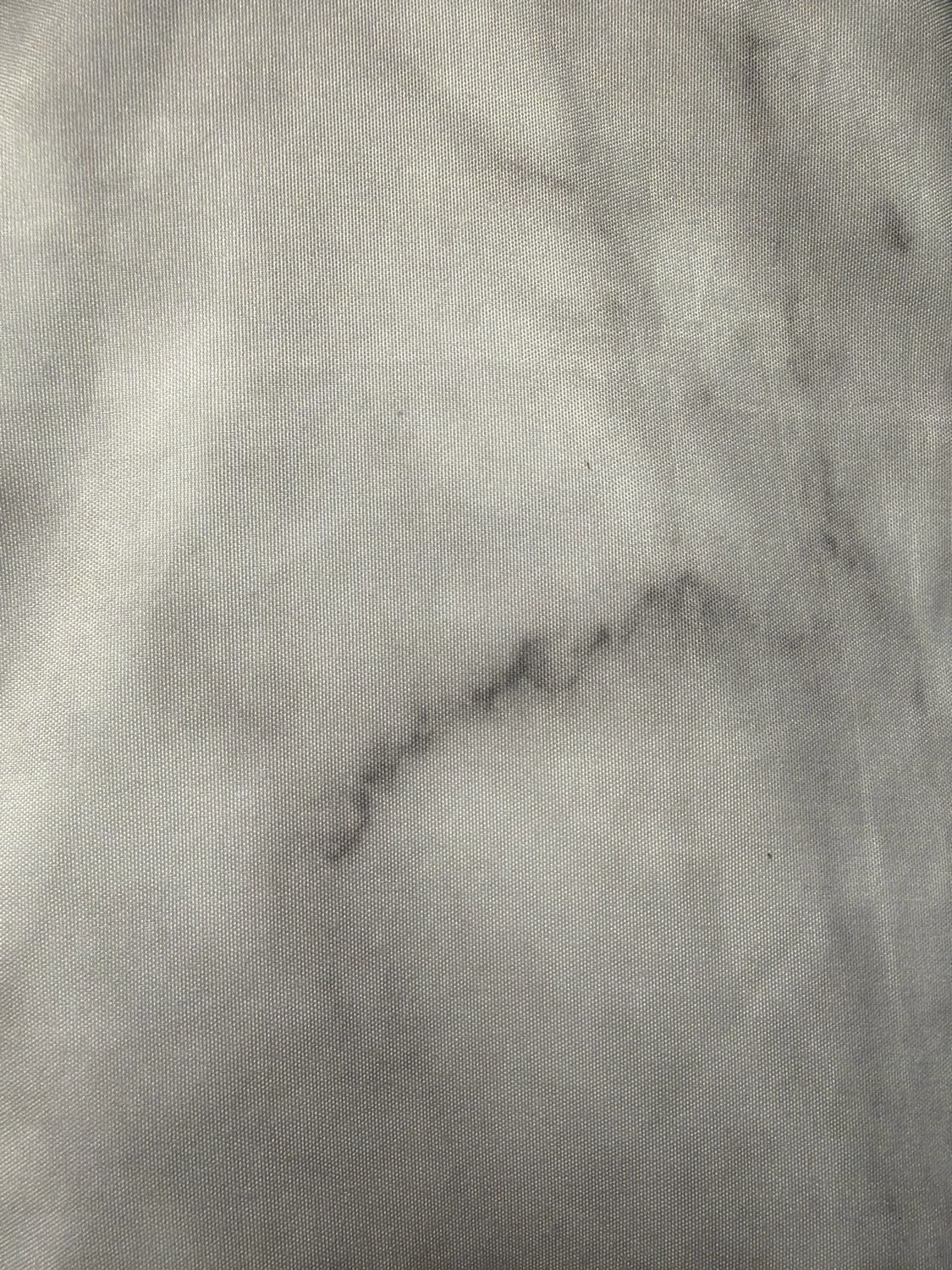 Marble Shower Curtain W/ Silver Hooks