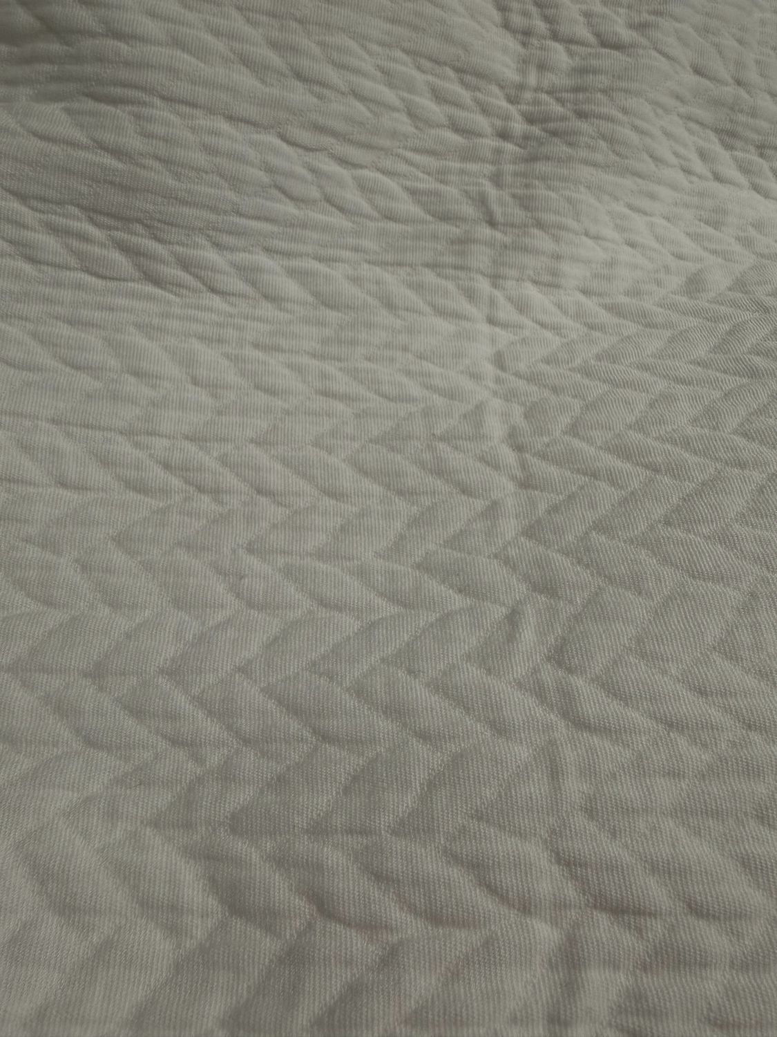 Thick White Shower Curtain W/ Black Hooks