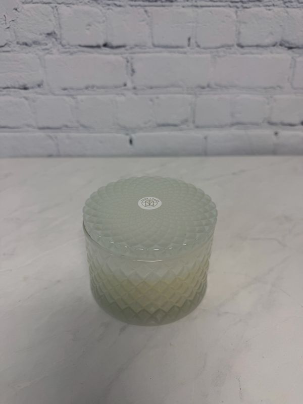 Small White Geometric Decorative Candle