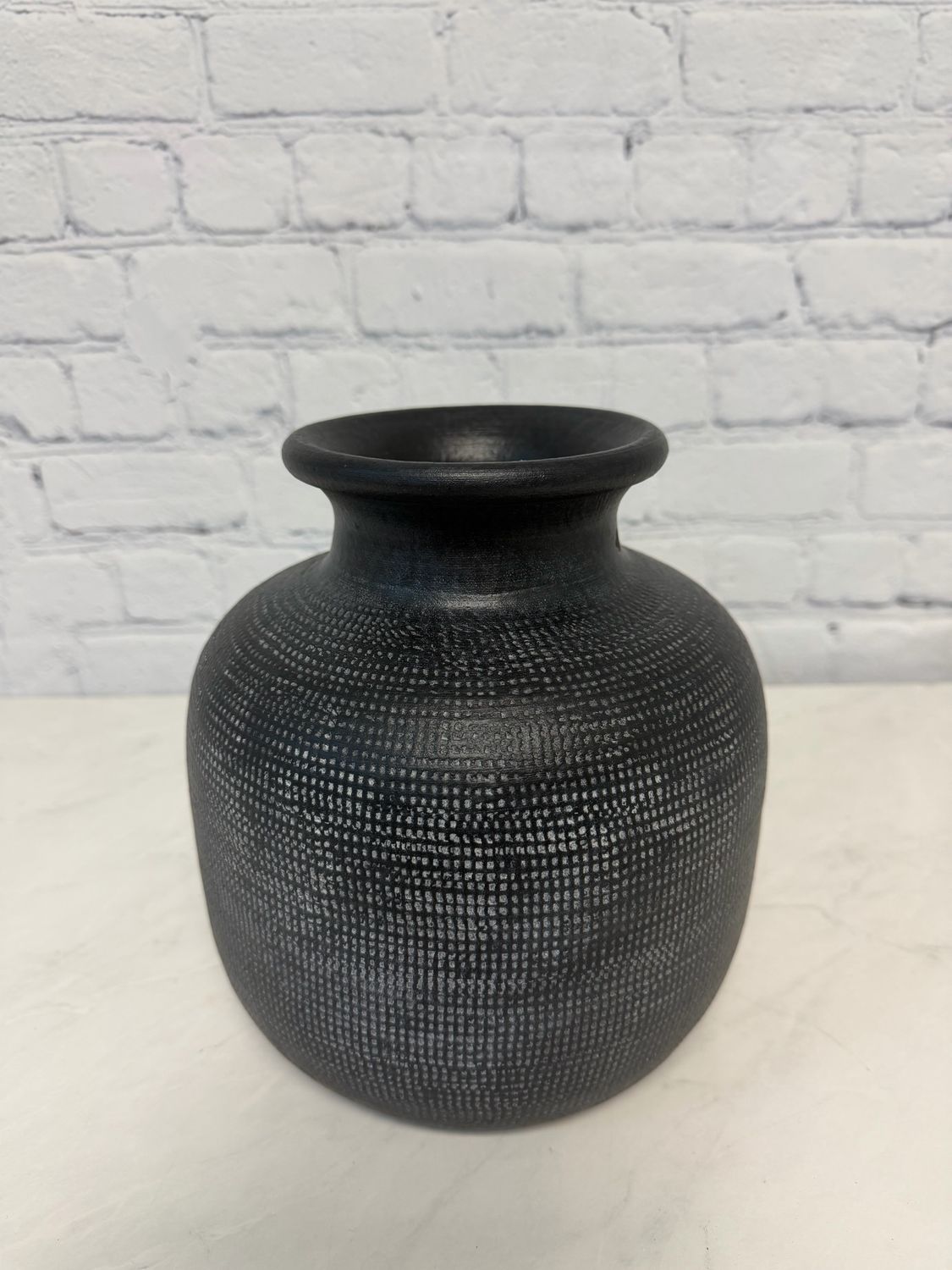 Large Dark Grey Textures Decorative Vase