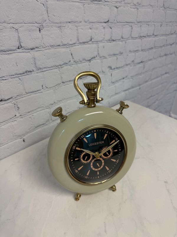 Grey & Gold Desk Clock