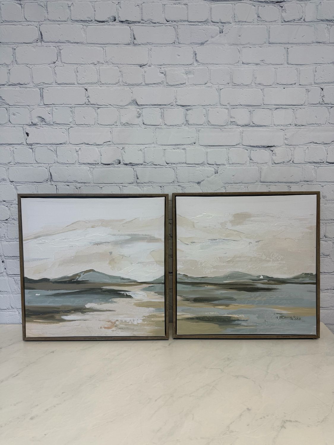 Earth Toned Landscape Framed Canvas - Set Of 2