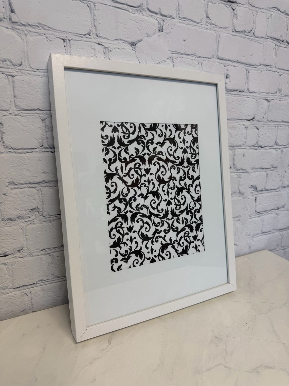 Black & White Filigree Print