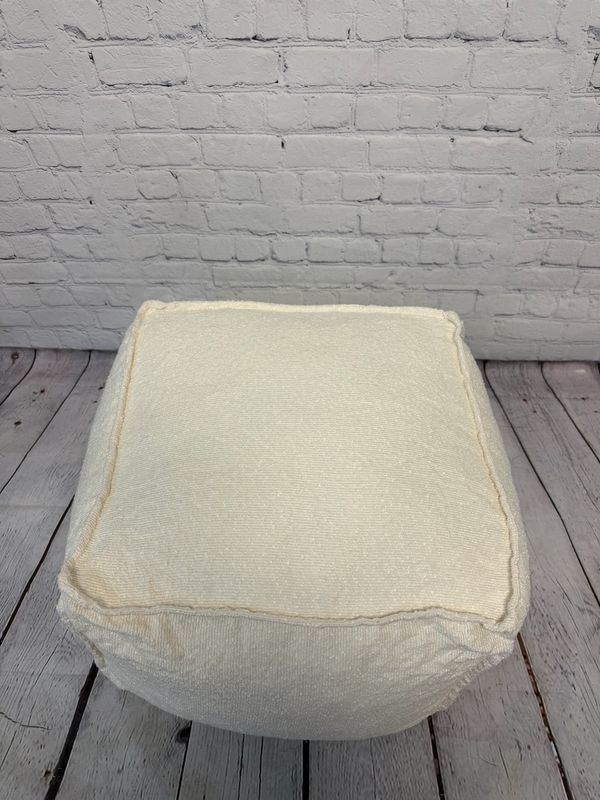Off White Floor Pouf Off White Floor Pouf