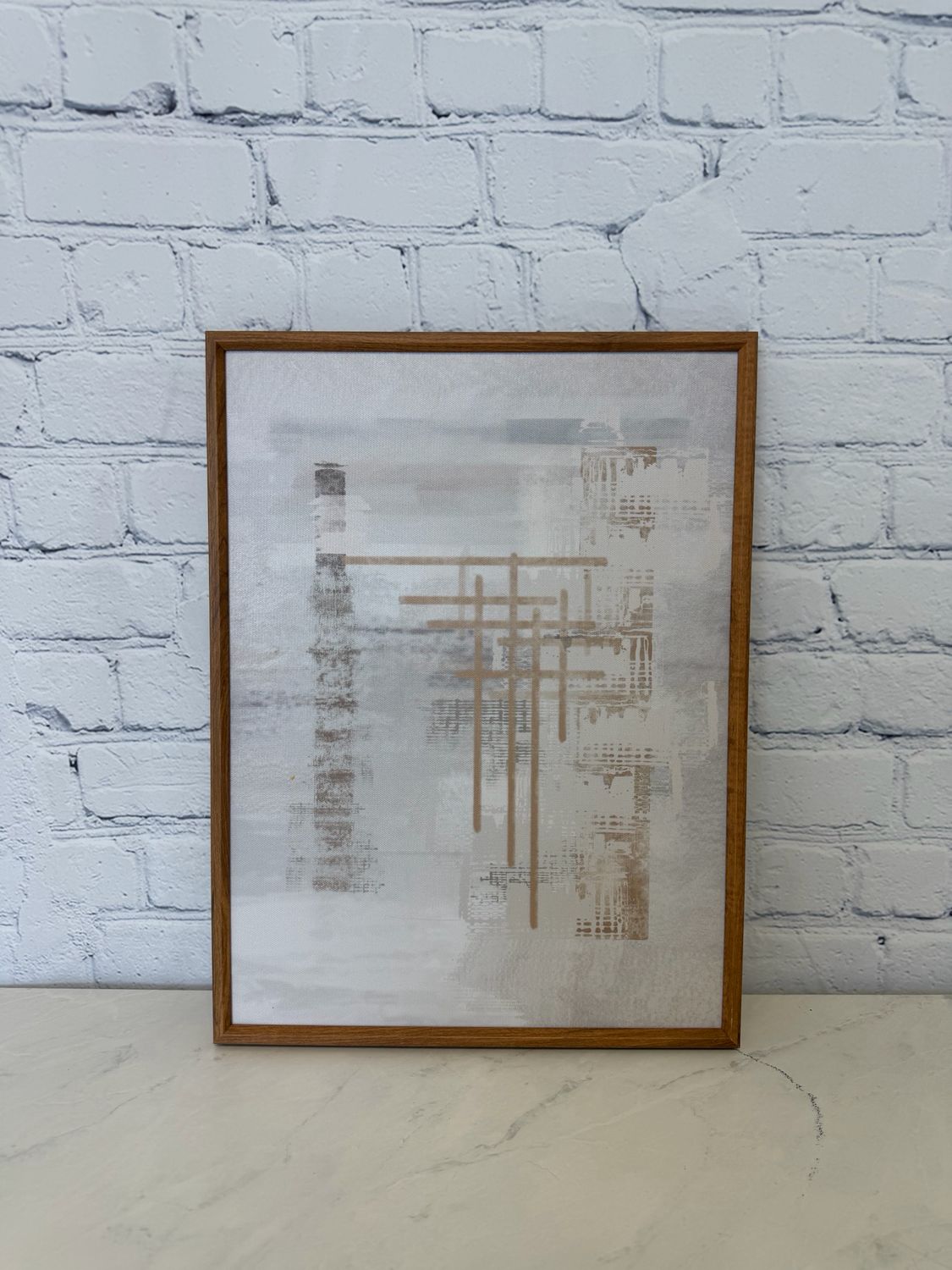 Beige & Grey Abstract Art