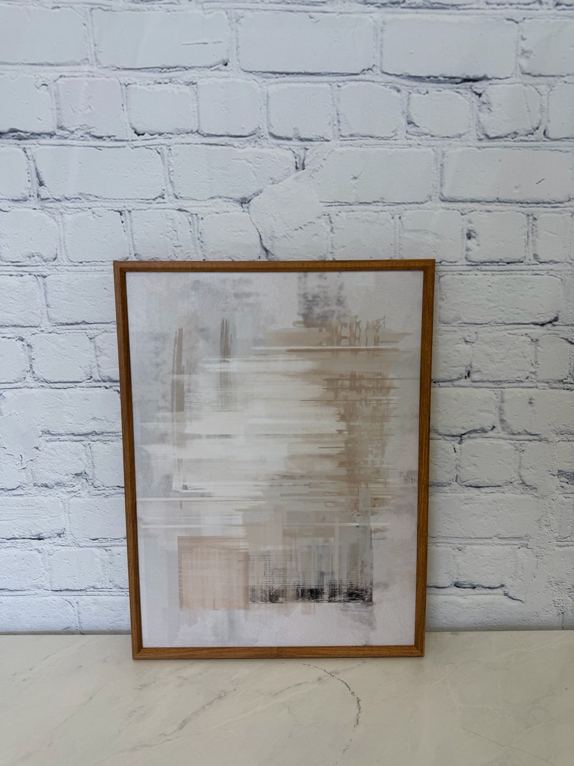 Beige & Grey Abstract Art