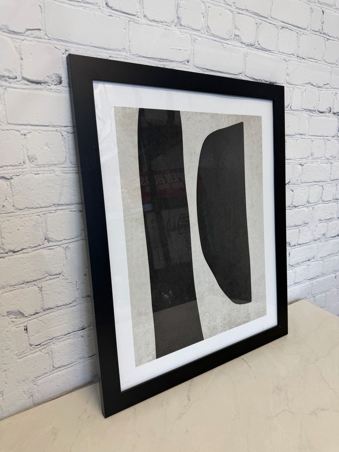 Black & White Abstract Framed Print