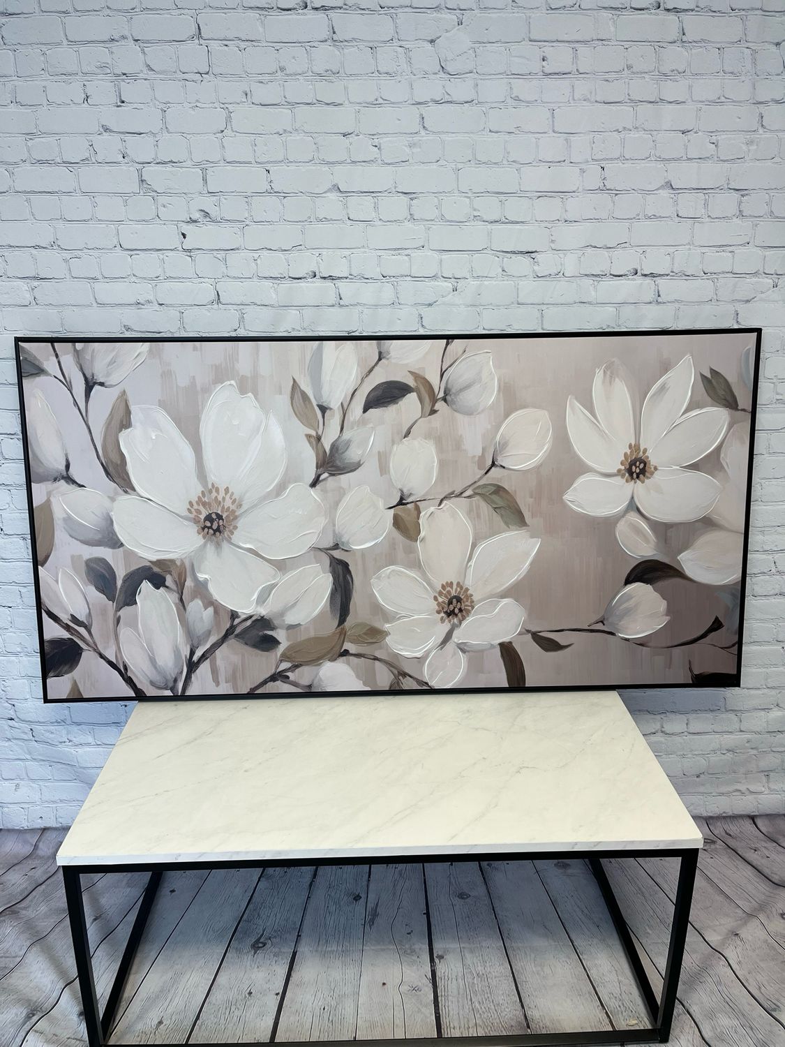 Oversized Flower Framed Canvas