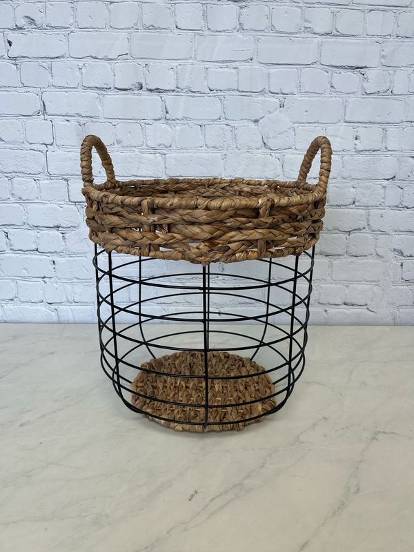Medium Black Wire Floor Basket