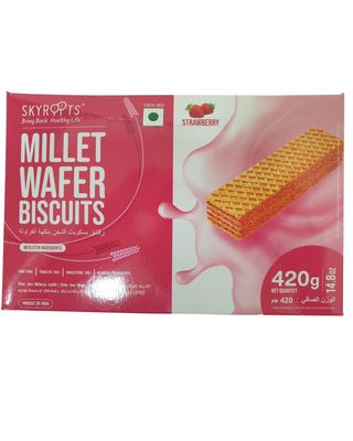 Millet Wafer Biscuits (Strawberry)