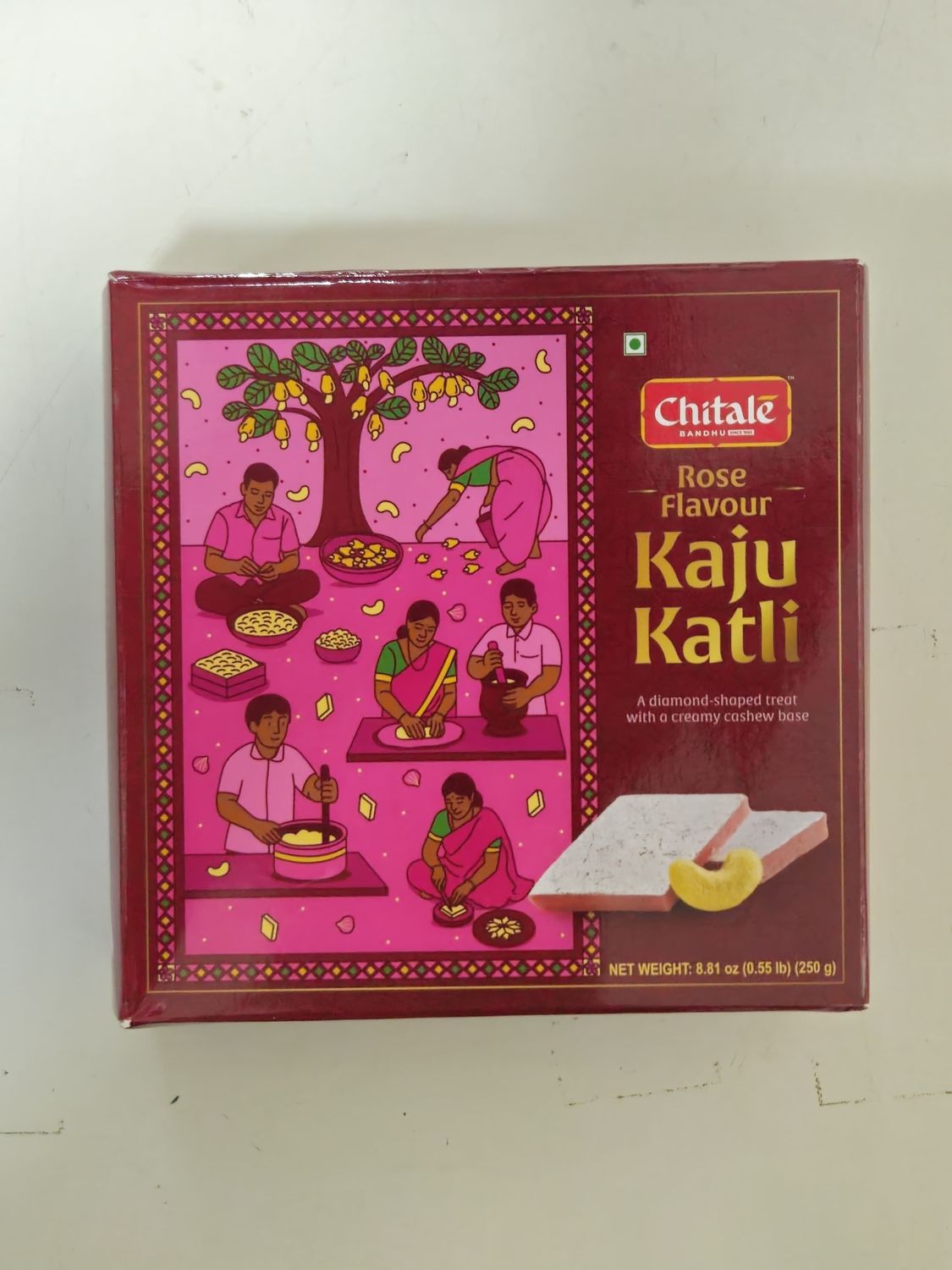 Rose Kaju Katli