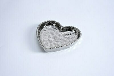Silver Mini Heart Dish by Pampa Bay