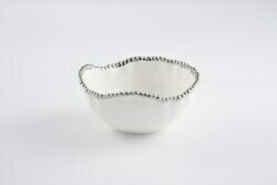 Porcelain Medium Salad Bowl, White by Pampa Bay