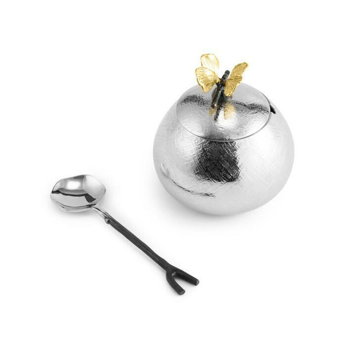 Butterfly Ginkgo Pot with Spoon by Michael Aram 