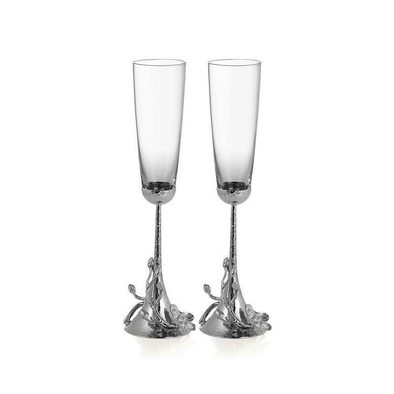 White Orchid Toasting Flute
