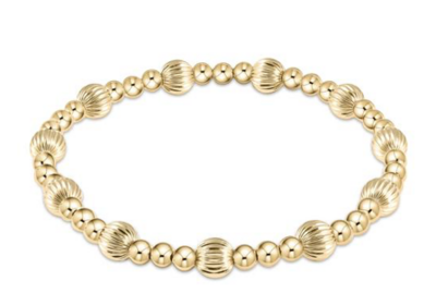 Dignity Sincerity Pattern 6mm Bracelet Gold