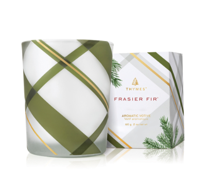FF Md Frosted Plaid Candle
