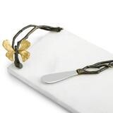 Small Butterfly Ginkgo Cheeseboard with Knife