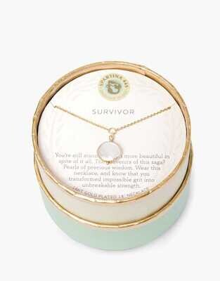 SLV Survivor/Coin Pearl 18&quot; Necklace SIL