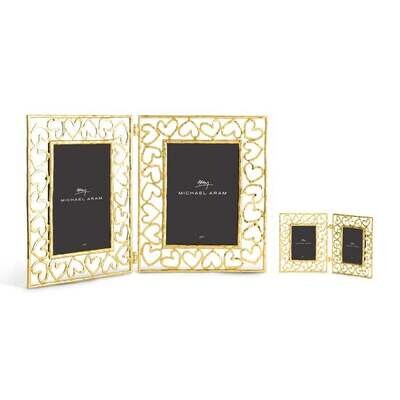 2x3 Heart Hinged Frame Gold